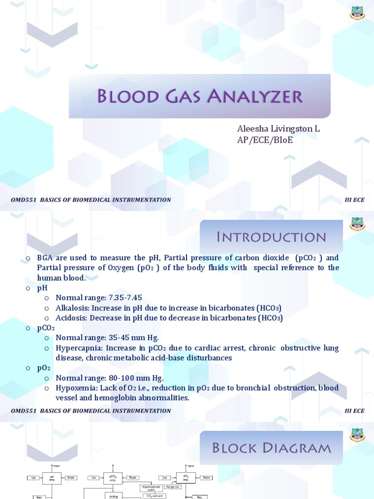 Blood Gas Analyzer PDF Ph Chemistry