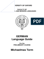 German Language Guide: University of Oxford