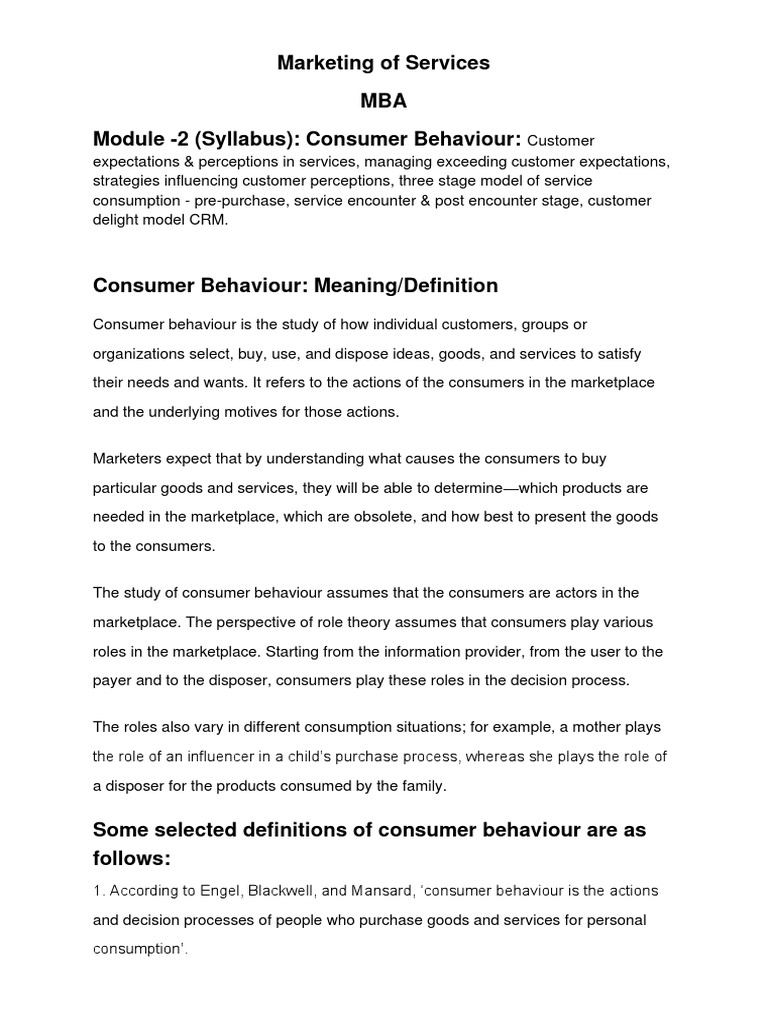 Understanding Consumer Behavior in Marketing | PDF | Consumer Behaviour ...