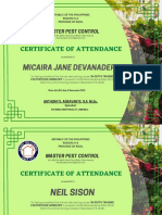 Micaira Jane Devanadera: Certificate of Attendance
