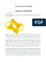 Chapter 3 Abe Manual Summary Strategic Management vs. Operational Management