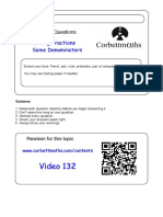 Fractions Same Denominator PDF