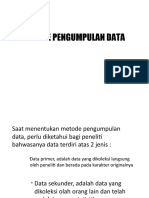 PDF Metode Pengumpulan Data DD