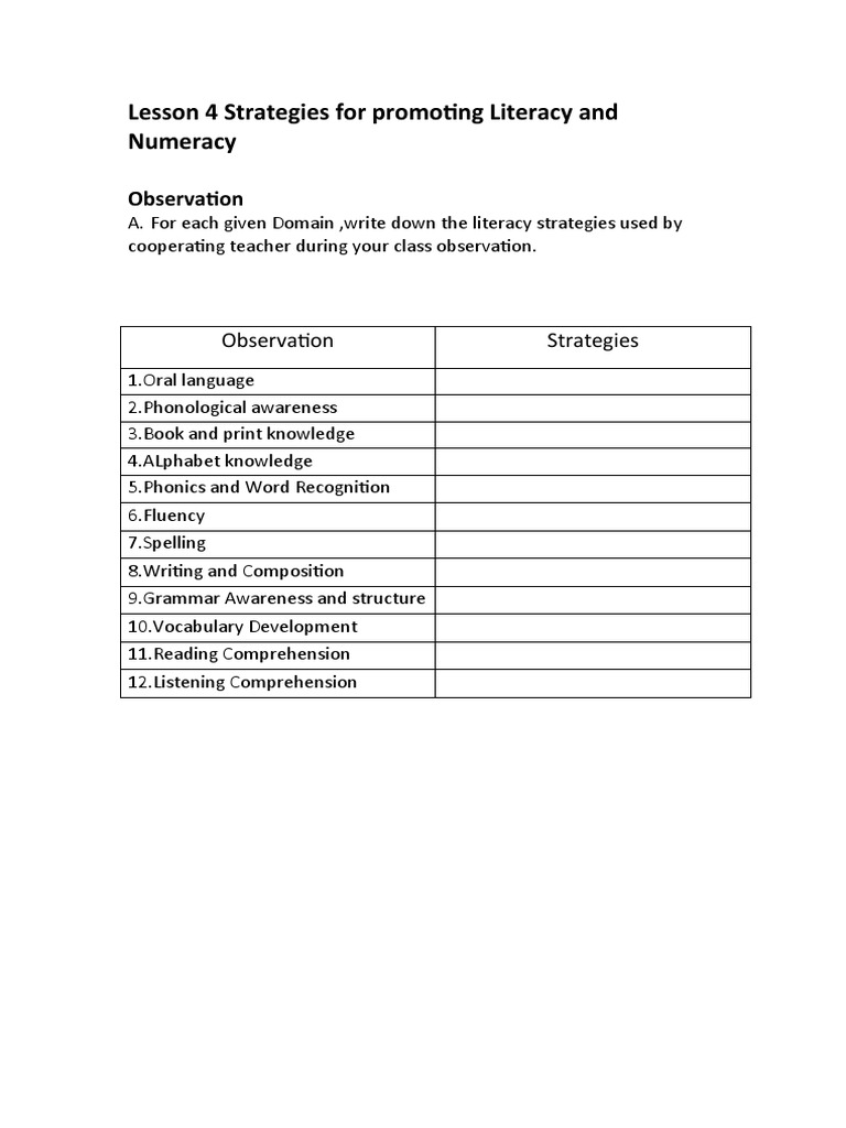 Observation 4 | PDF | Language Arts & Discipline | Foreign Language Studies