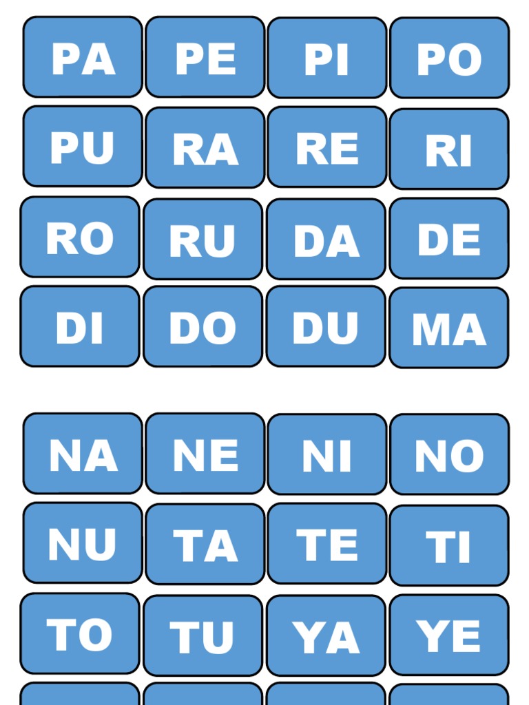 Loteria Silabas Yam Pdf