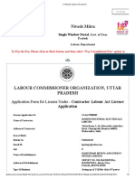 Contractor Labour Act Licence