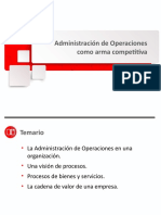 Administración de Operaciones como arma competitiva