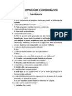 Unidad 2 Metrologia y Normalizacion Cuestionario