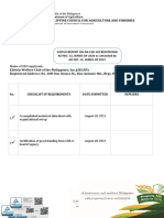 Checklist of Requirements and Status Report On CSO Application