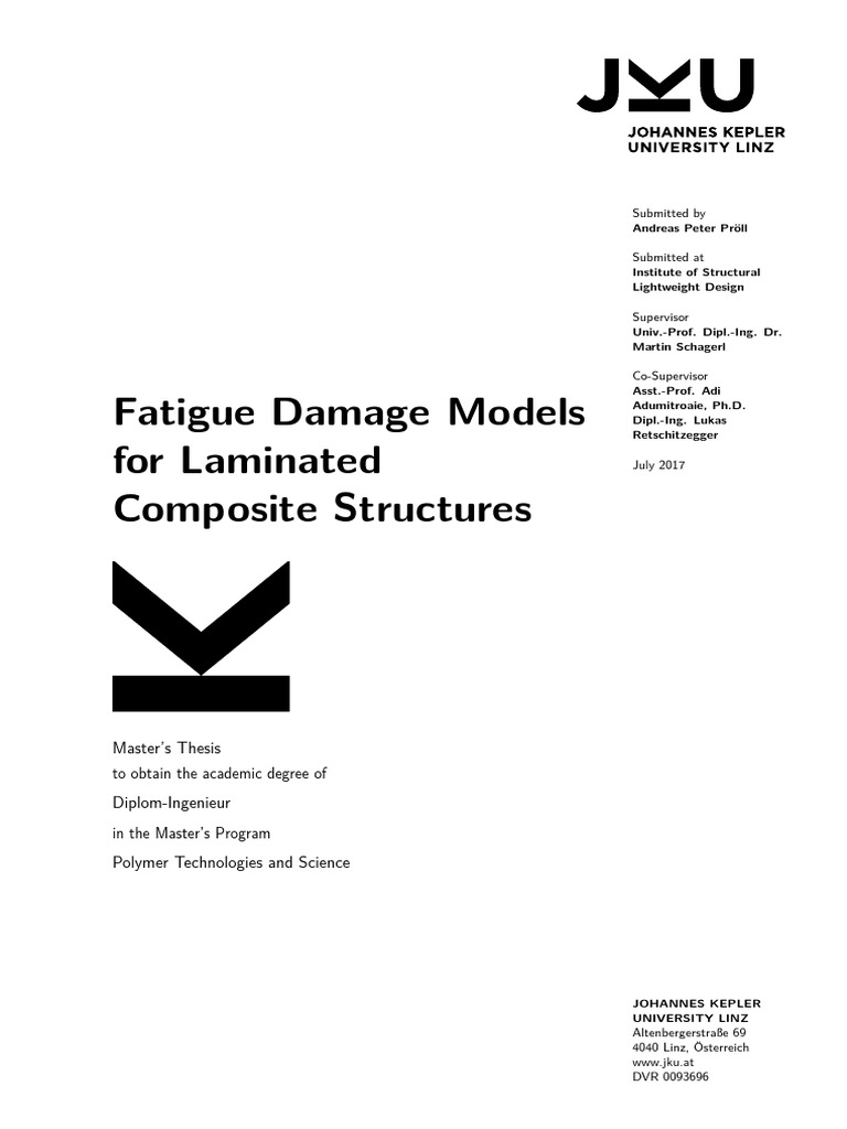 Fatigue Damage Models For Laminated Composite Structures PDF