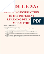 Understanding Learning Delivery Modalities