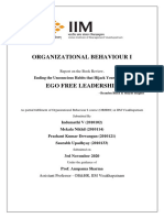 Organizational Behavior Book Review on Ego Free Leadership