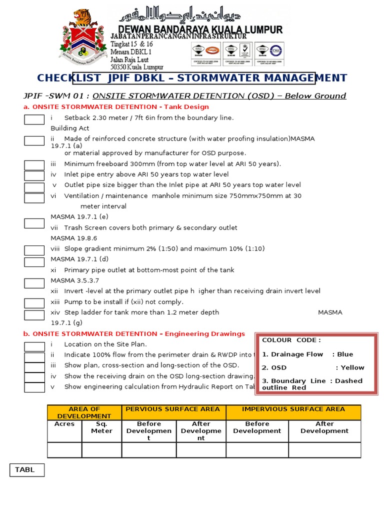 dbkl-checklist-download-free-pdf-storm-drain-hydrology