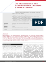 Jejunojejunal Intussusception As Initial Presentation of Coeliac Disease: A Case Report and Review of Literature