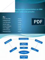 Knowledge Management Presentation On IBM Vertical: Sales and Presales