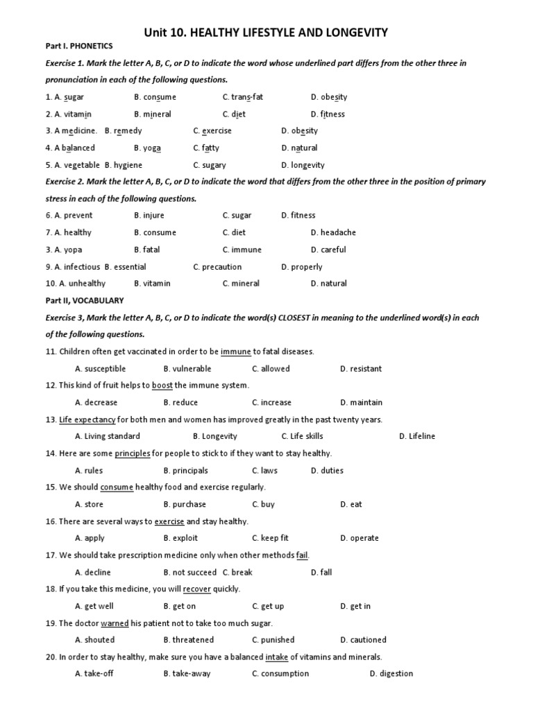 Healthy Lifestyle & Longevity Guide | PDF | Junk Food | Healthy Diet