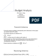 Link Budget Analysis