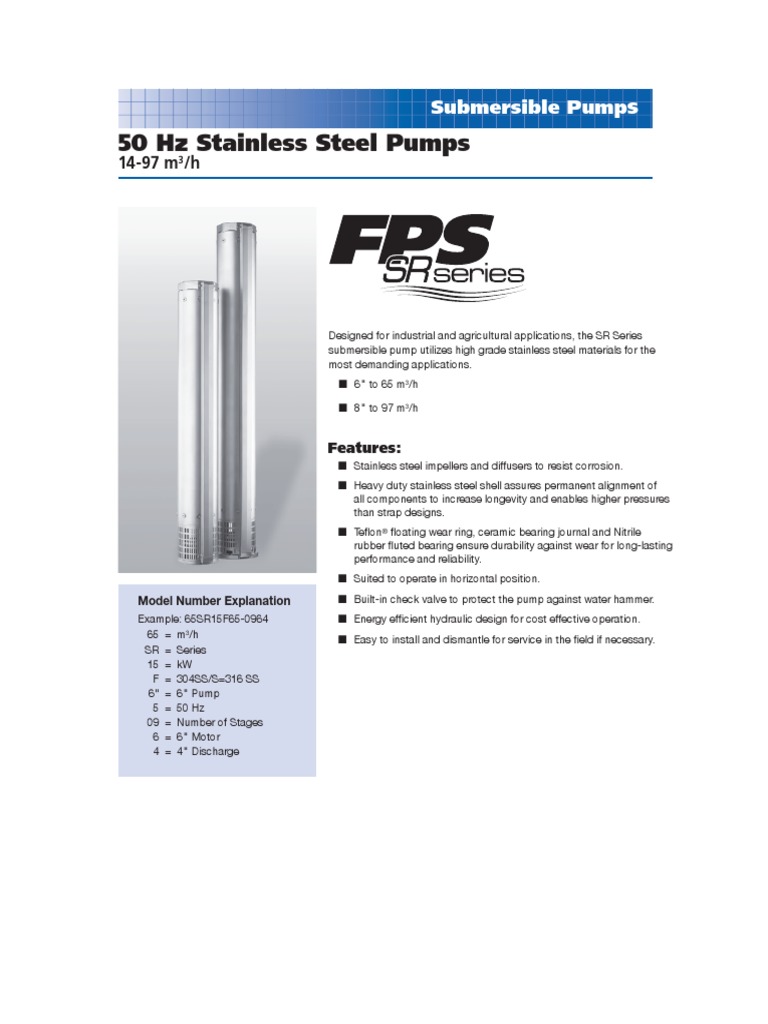 FE 50Hz SR Catalog - A4 - 5.11 | PDF | Stainless Steel | Gas