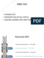 Planned Ops - Overview On Actual Status - Lessons Learned and Way Forward