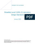Biosafety Level 3 (BSL-3) Laboratory Design Standards: January 2020