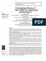 Evaluating Effects of Mobile CRM On Employees ' Performance: Imds 115,4