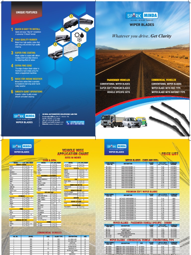 Wiper Blade Folder MINDA PDF