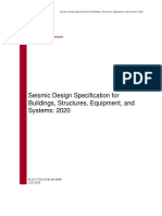 Seismic Design Specification For Buildings, Structures, Equipment, and Systems: 2020