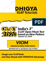 India's 3: CLAT Open Mock Test Based On New Pa Ern