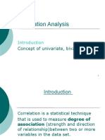 Correlation Analysis: Concept of Univariate, Bivariate Data