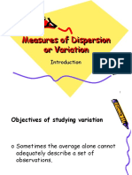 Measures of Dispersion: Range, Quartile Deviation, Variance, Standard Deviation