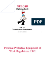 NEBOSH Diploma Part 1 PPE Regulations