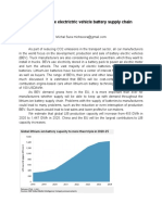 A Short Study of The Electrictric Vehicle Battery Supply Chain