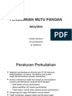 Penjaminan Mutu Pangan