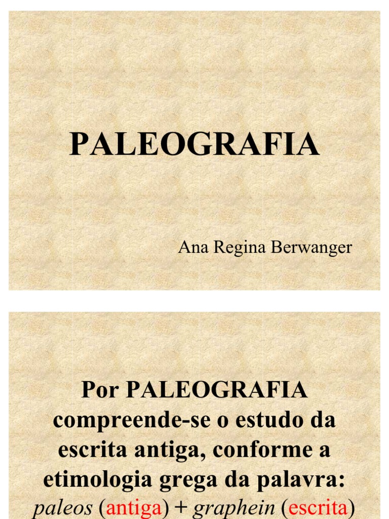 Paleografia Aulas | PDF | Escrita | Linguística