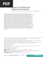 Digital Screen Media and Cognitive Development: at Philippines:AAP Sponsored On August 7, 2021 Downloaded From