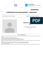 Hall Ticket 25/08/2021: Compensation Management - Smba2H04