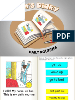 Tims Diary Daily Routines Fun Activities Games Picture Description Exercises - 79737
