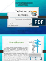 Definición de términos: procedimiento, norma y manual