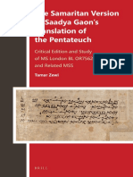The Samaritan Version of Saadya Gaon's Translation of The Pentateuch