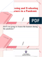 Assessing and Evaluating Learners in A Pandemic