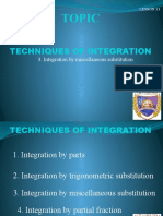 Lesson 13 Integration by Miscellaneous Substitution