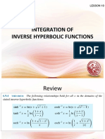 Lesson 10 Inverse Hyperbolic Functions