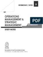 Operations Management & Strategic Management: Study Notes