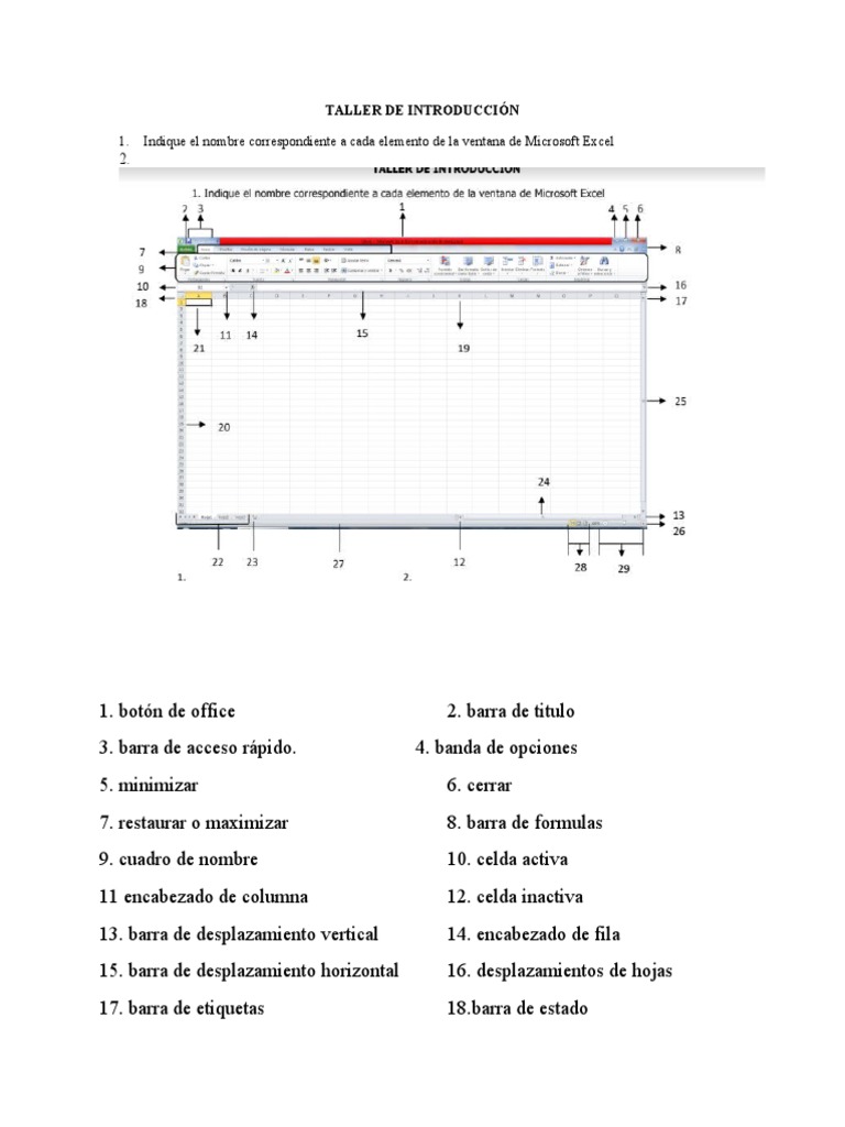 Taller de Introduccion Excel | PDF | Hoja de cálculo | Microsoft Excel