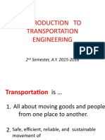 Introduction To Transportation Engineeri