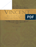 Estudo No Vocabulário Grego Volume i (Vicent)