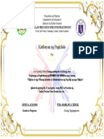Certificate of Appreciation-Final Template - Tagalog-Edited | PDF