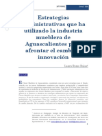 Estrategias administrativas de la industria mueblera de Aguascalientes para afrontar el cambio e innovación