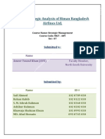 Topic: Strategic Analysis of Biman Bangladesh Airlines LTD.: Name Ameer Yousuf Khan (AYK)