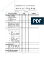 Assessing The Ears and Hearing Acuity: Return Demonstration Tool Evaluation For